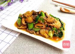 香菇虾皮炒油菜的做法图解9