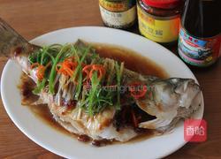 黄豆酱豉油蒸鲈鱼的做法图解13