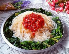 菠菜拌粉丝[图]
