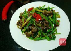 香菜炒牛肉丝的做法图解8