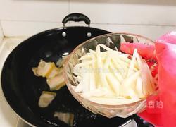 蒜苗腊肉炒土豆丝的做法图解4