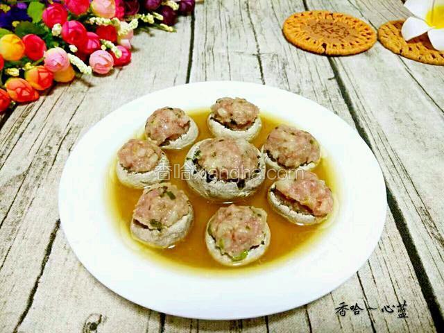 蒸蘑菇酿肉