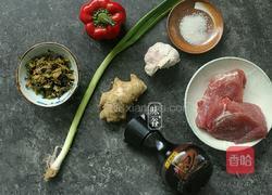 雪菜炒三丝的做法图解1