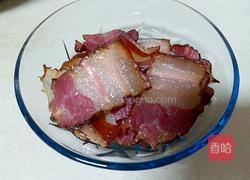 蒜苔炒腊肉的做法图解3