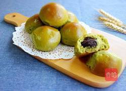 菠菜面豆沙小餐包的做法图解19