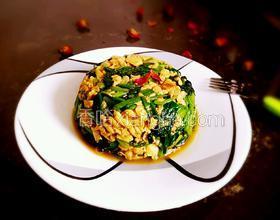 蝦皮雞蛋炒菠菜