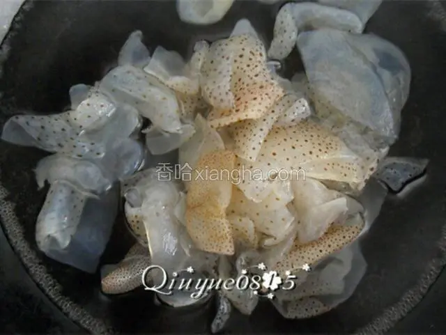 开水捞海蜇2秒钟


