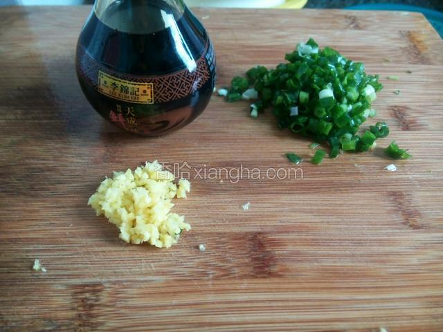 葱·姜切沫，李锦记天成一味酱油备好