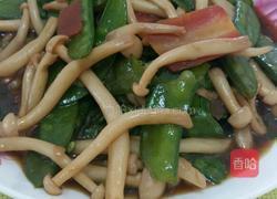 豌豆白玉菇的做法图解6