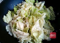 白菜叶鲜虾粉丝煲的做法图解3