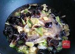 白菜叶鲜虾粉丝煲的做法图解4