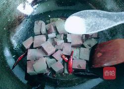 蒜苗羊血的做法图解4