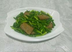 蒜苔炒火腿