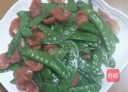 荷兰豆炒香肠的做法图解8