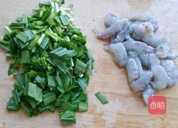 韭菜鸡蛋虾仁饼的做法图解2