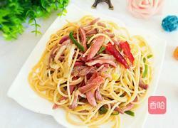 火腿炒意面的做法图解12