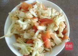 炒西红柿有机菜花的做法图解5