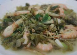 酸菜炒白虾