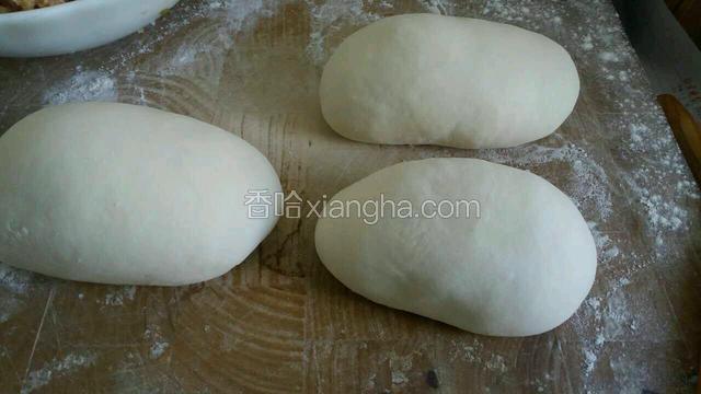 揉成椭圆形；