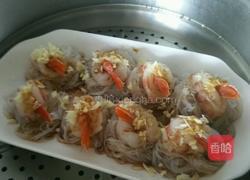 蒜蓉粉丝蒸虾球的做法图解9
