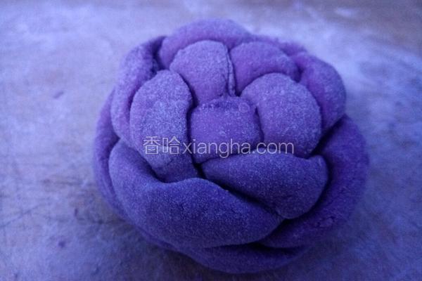 紫薯绣球馒头