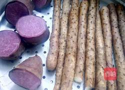 山药紫薯糕的做法图解3