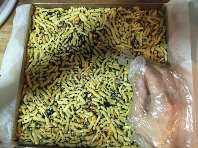 倒入铺好油纸的模具中（或者烤盘上抹上一层油防沾）；