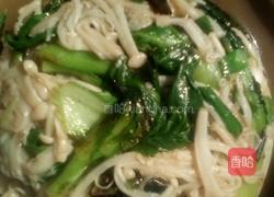爆炒 青菜 金针菇的做法图解3
