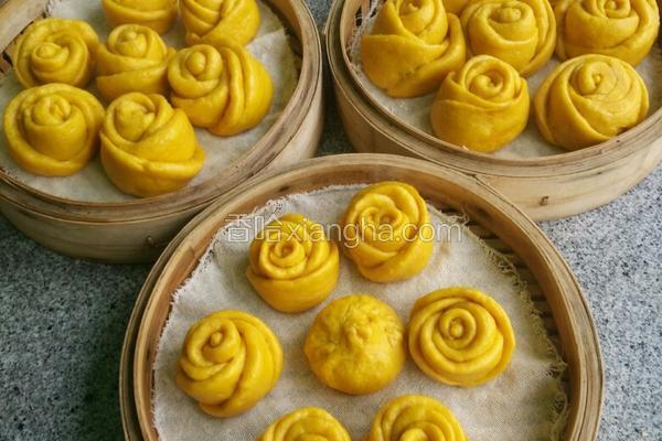 玫瑰花南瓜馒头
