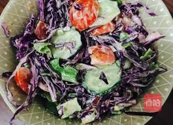 蔬菜沙拉 一一紫甘蓝的做法图解3