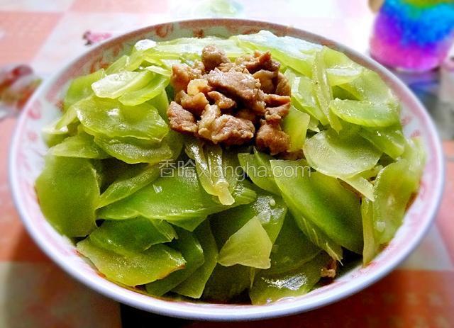 瘦肉炒莴苣片