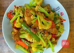 五花肉炒有机菜花的做法图解15