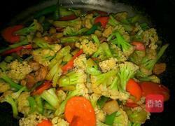 五花肉炒有机菜花的做法图解12