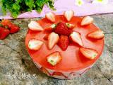 草莓酸奶慕斯蛋糕（8寸）的做法[图]