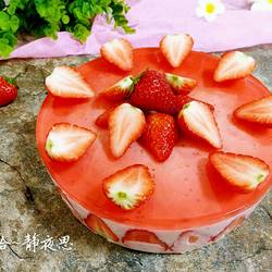 草莓酸奶慕斯蛋糕（8寸）的做法[图]