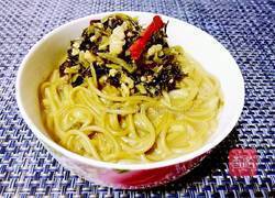 雪菜肉末荞麦面的做法图解6