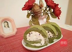 蜜豆抹茶蛋糕卷的做法图解27