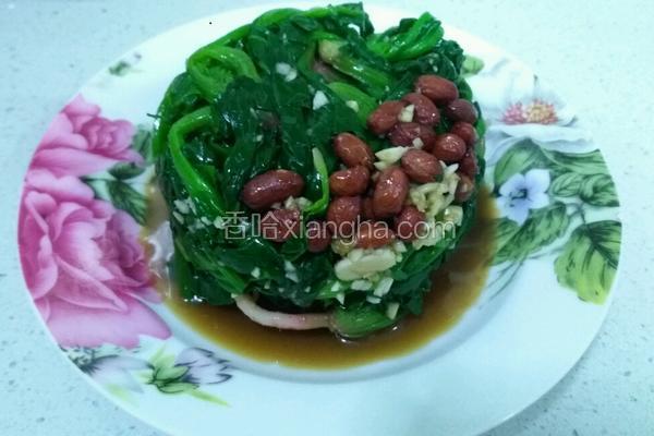 晚餐凉拌菠菜