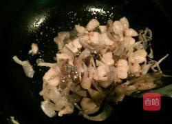 鸡肉蘑菇炒青菜的做法图解3