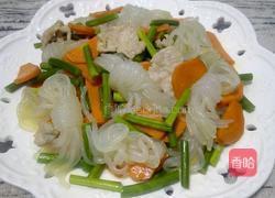 魔芋丝结蒜苔炒肉的做法图解13