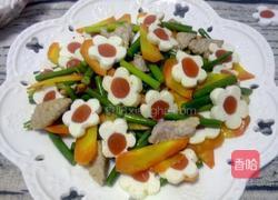 魔芋梅花蒜苔炒肉的做法图解13