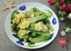 油菜炒鸡蛋的做法图解10