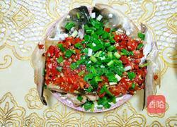 浏阳剁椒蒸鱼头的做法图解10