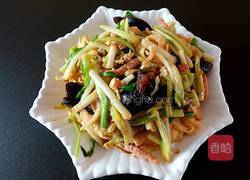 蒜苗小炒的做法图解7