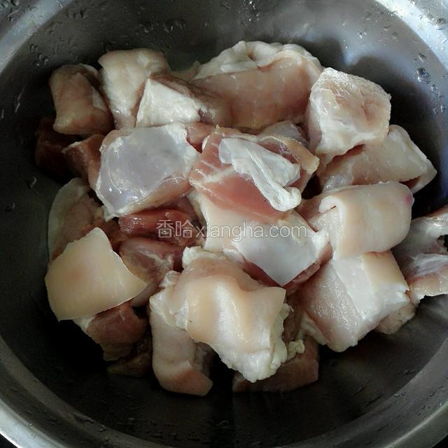 肉洗净切成小块