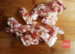 荷兰豆炒腊肠的做法图解4