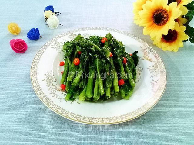清炒白油菜薹