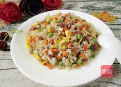 香肠炒饭的做法图解1