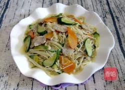 金针菇炒肉的做法图解9