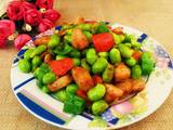 毛豆炒鸡丁
